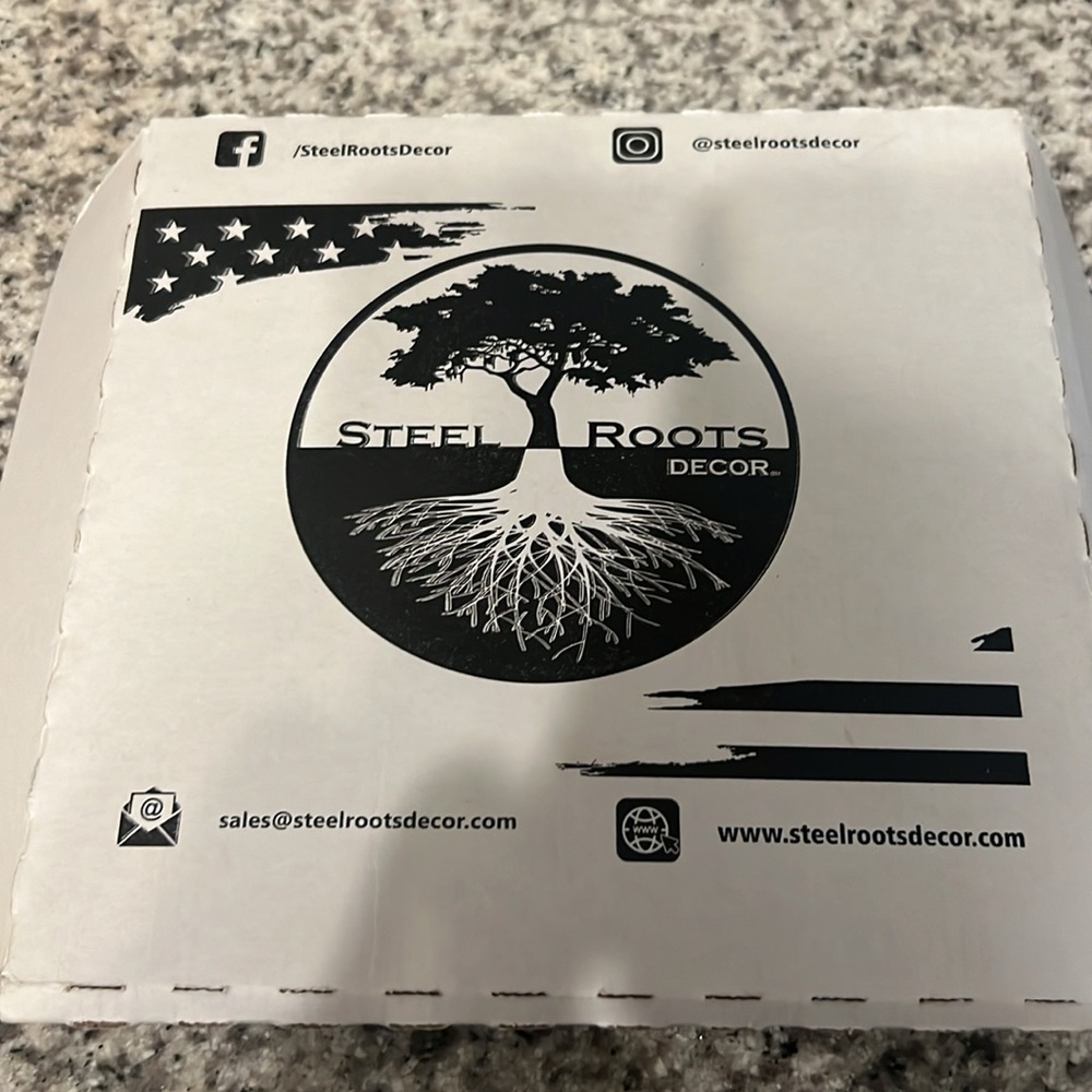 NIB - Steel Roots Decor Small Metal Sign - Picture 3 of 5